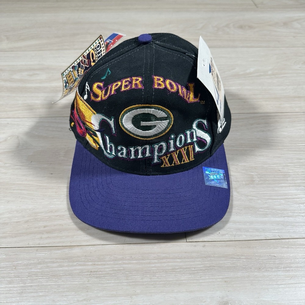NWT Logo Athletic Super Bowl XXXI Champions Hat Green Bay Packers Vintage 97 NFL